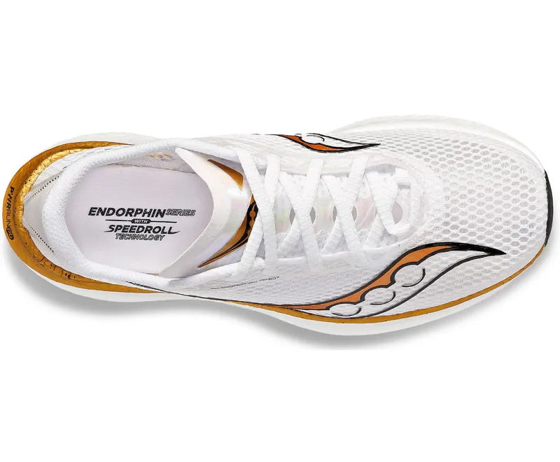 Saucony Men's Endorphin Pro 3 White/Gold-3